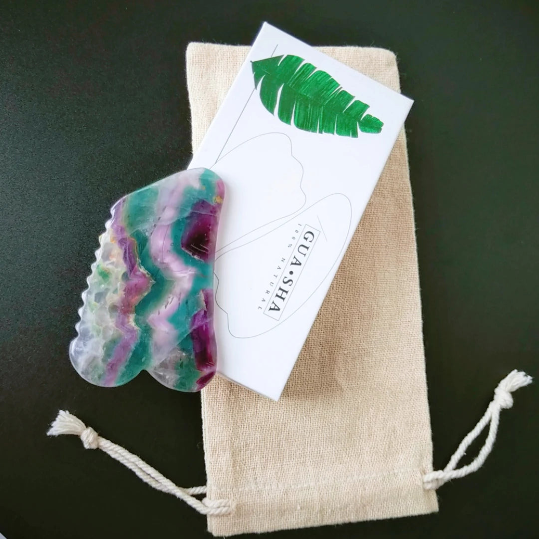 Huiying Square Spiky Design Custom Fluorite Face Gua Sha Tool Stone Scraping Massage