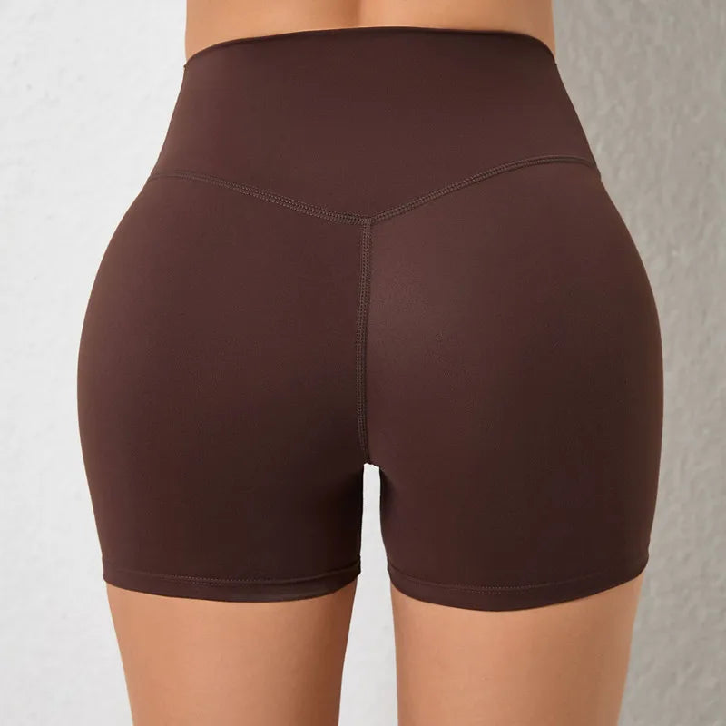 Hip Lift Yoga Pants Stretch High-Waisted Cycling Shorts Gym Tight Seamless Sweatpants Women's Running Shorts