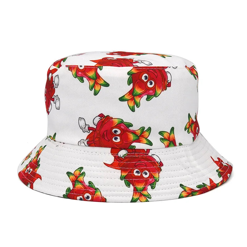 Woman Man Summer Beach Printing Watermelon Bucket Hat