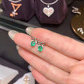 Fashion Designed Butterfly Statement Unique Colorful Emerald Gold 925 Sterling Silver Fine Jewelry Stud Earrings for Party