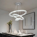 German Warehouse Crystal Lighting Modern Living Room 3 Colors Changeable Led Round Circle Nordic Pendant Lights for Hotel