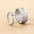 Stainless Steel 12 Zodiac Opening Couple Ring High Quality Adjustable Ring for Women Men Valentine's Day Gift Dating