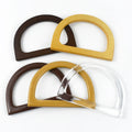 Deepeel BS437 12*8.5cm Bag Sewing Accessories Wooden Wallet Handle Plastic Resin Purse Frame D-Shaped Round Handbag Handles