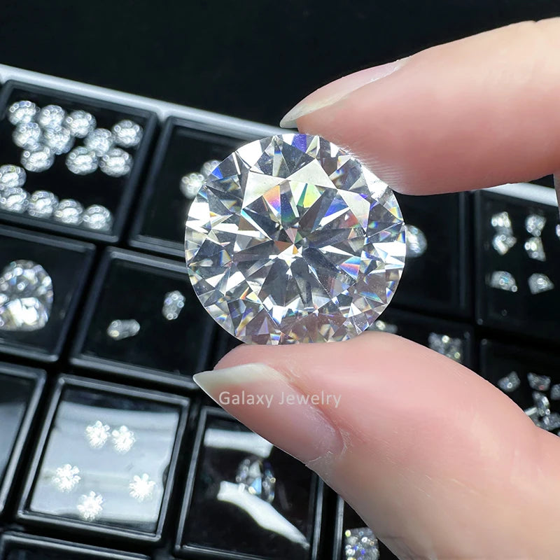 Round Brilliant Cut Moissanite Diamond Synthetic Gemstone Loose Moissanite Stones for Jewelry Making