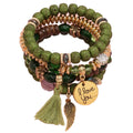 Newest Crystal Beaded Bracelet Trendy Wrap Style Adjustable Size 18K Gold Plated Bohemian Geometric Fashion Women's