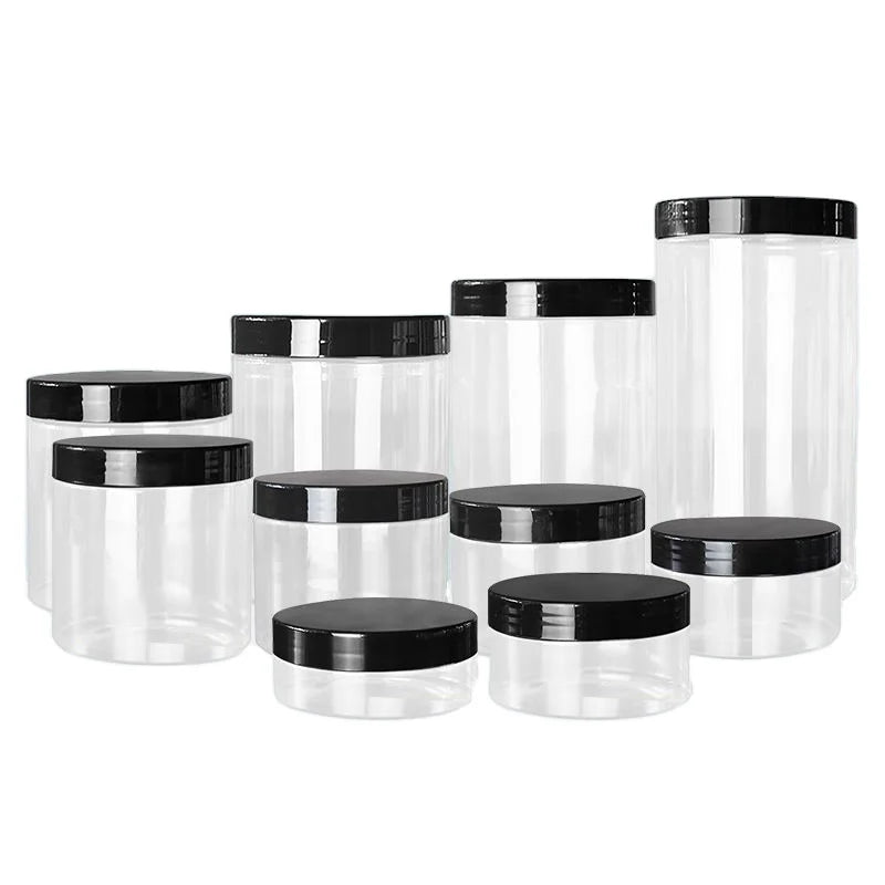 500ml/600ml/800ml/1000ml Plastic Food Jars Kitchen Cookie Sealed Cans Kitchen Storage