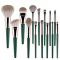 Stock Luxury Green Cloud 14Pcs Makeup Brush Set Powder Eyebrow Lipstick Brush Flat Cosmetic Brush