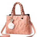 Big Brand Ladies Shoulder Handbag Braided Handle Three-dimensionalchocolate Embossed Handbag