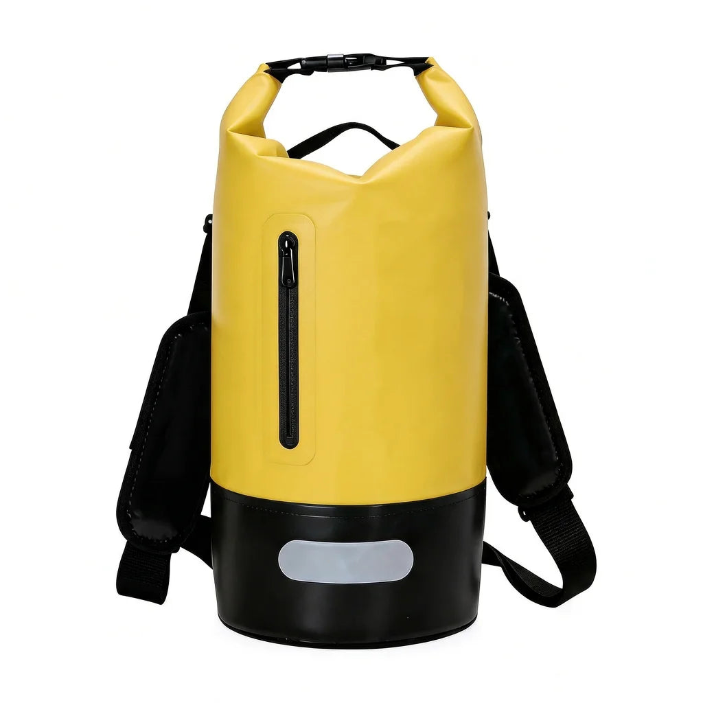 PVC Waterproof Backpack 5L Sack Zipper Closure Diving Storage Dry Bag Rucksack for Camping Casual Outdoor Activities Canoeing