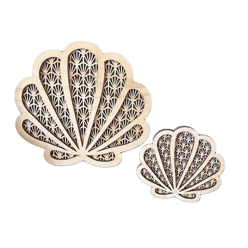 Wooden Seashell Coastal Nursery Decor Shell Decor for Ocean Theme Nursery