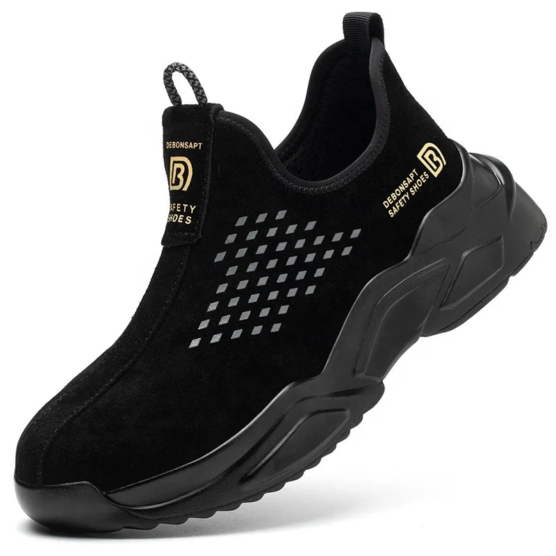 2022 Outdoor Fashion Breathable Anti-puncture Safety Shoes Black
