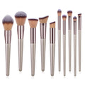 Synthetic Makeup Brushes Set Customized Makeup Brushes Rose Gold Champagne Premium ABS 10 Pc Professional Eye Shadow