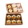 Carton Packaging Box Wedding Cookie Candy Cake Kraft Paper Box With Transparent PVC Window
