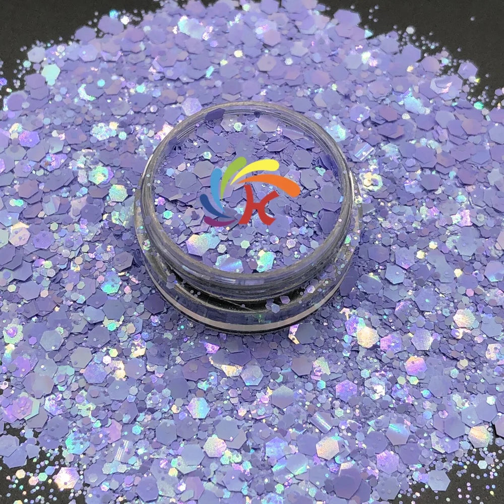 Wholesale Polyester Macaroon Color Glitter Bulk Chunky Mix Glitter for Tumblers Resin Craft Christmas Decorations