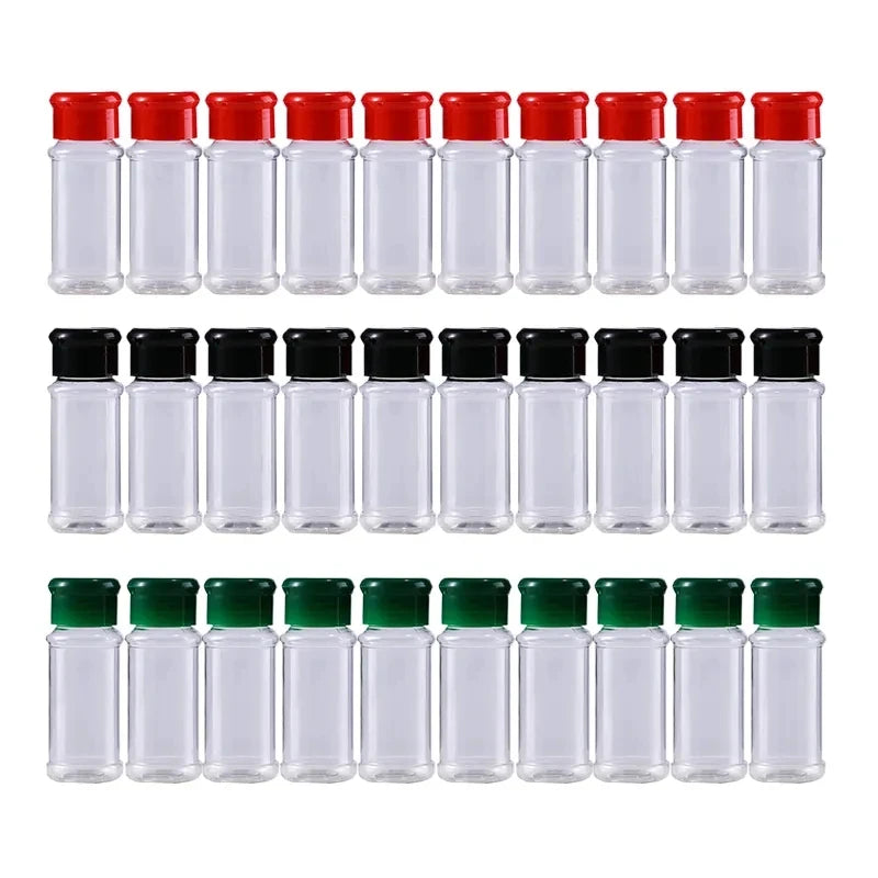 100ml Food Grade Seasoning Plastic Shaker Bottle Plastic Pepper Container With Flip Lid Clear Plastic Spice Jar