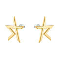 Original Design 18K Gold Plated Stainless Steel Jewelry Thunder Star XL Stud Earrings for Women Gift Earrings E221469