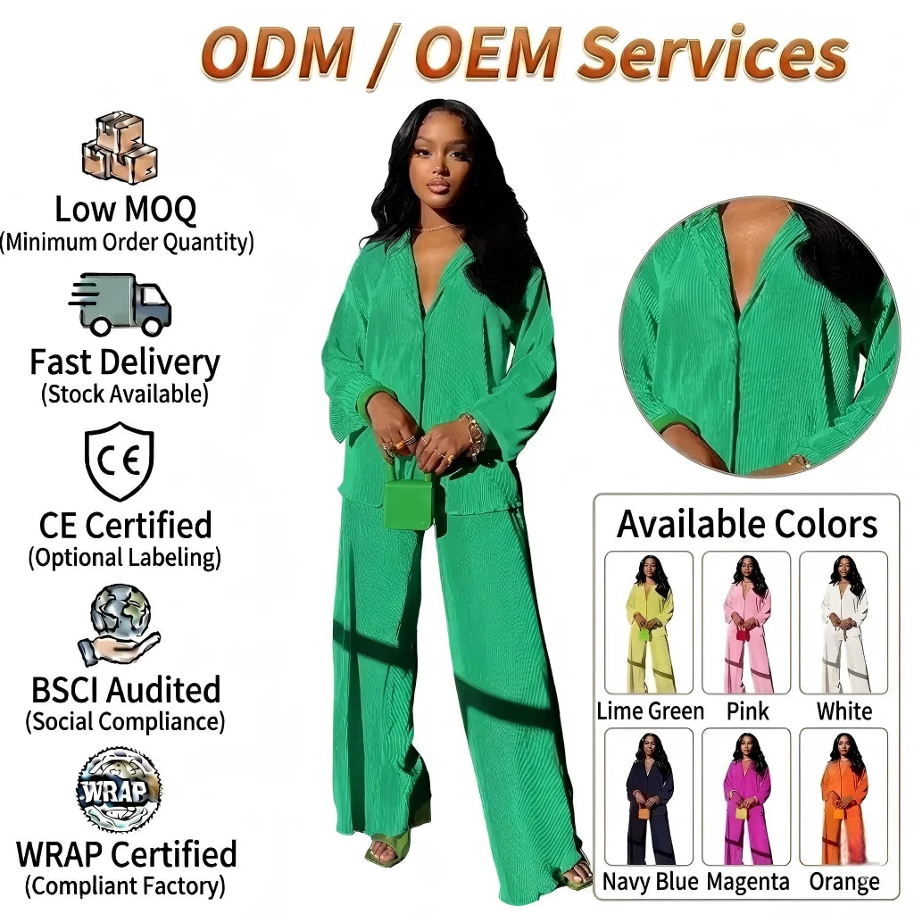 Fall 2026 Women Clothes Clothing Two Piece Designer Clothes Loungewear Women Sets Wide Leg Pants
