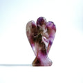 Hongzhuo Palm Angel Wing Large Raw Amethyst Gemstone Carved Crystal Angel Figurine Quartz Angel Crafts