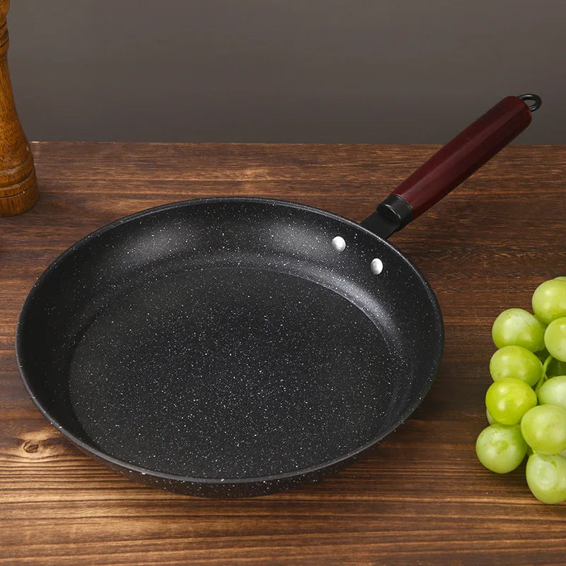 Maifan Stone Non-Stick Skillet - Flat Bottom Frying Pan for Eggs Pancakes & Steakf