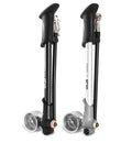 High-Pressure 300psi Bicycle Tire Pump for Road Bike MTB Fork Presta Schrader-Steel Air Pump with Lever Gauge