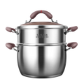 KENGQ Wholesale 304 Stainless Steel Soup Pot With Steam Grid Steam/Stew Multi-functional Cooking Pot for Gas/induction Cooker