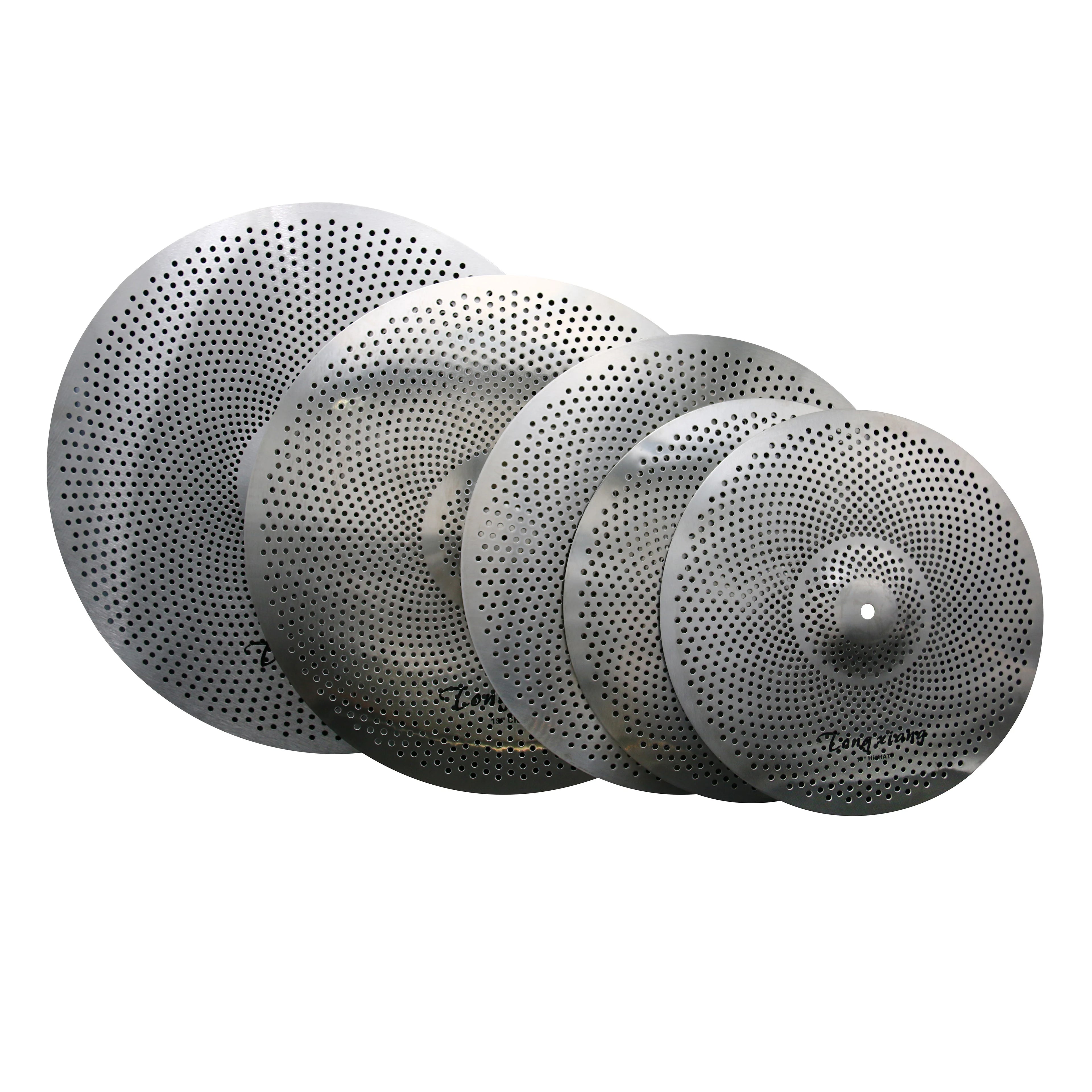 Low Volume Mute Cymbals in Silver Color Alloy Material Drum Accessories for Drum Set