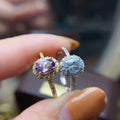 Factory Wholesale 925 Sterling Silver Natural Amethyst Crystal Gemstone New Models Rings for Women