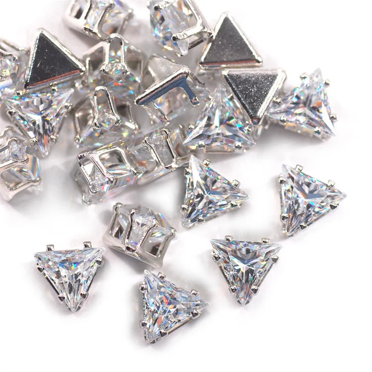 Hisenlee 8MM Super Twinkle Crystal Clear Cubic Zirconia Luxury Lady Decoration DIY Charm 20pcs/bag Luxury Alloy Rhinestones