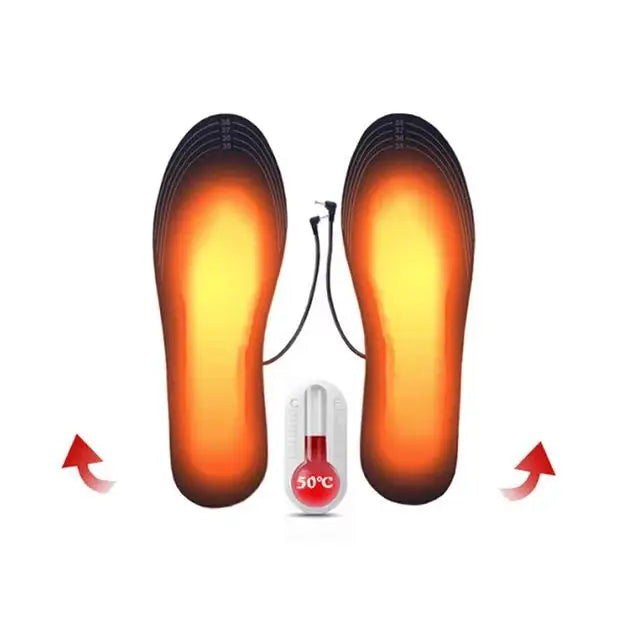 2020 New Design Electric Heated Insoles with Adjustable Thermostat Convenient Croppable Winter Use and USB Interface