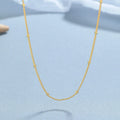Hot Selling Minimalist Gold Plated 925 Sterling Silver Satellite Chain Necklace Geometric Pattern for Women's Gifts Engagements