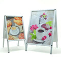 Pavement Sign Double Side a Board Display Walk Side A-Frame Stand with 25mm Frame Aluminum Round Corner