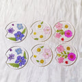 Handmade Pressed Dried Flower Resin Car Coaster Glitter Real Floral Cup Holder Craftwork Home Decor Gift
