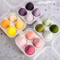 Custom Beauty 4 Pcs Makeup Sponge with Storage case Blender Puff Sponge Set Non Latex Free Makeup Sponge