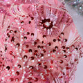 CJ Latest Style African Embroidered Bridal Lace Fabrics Custom Heavy Beaded Crystal 3d Lace Fabric for Wedding