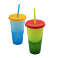 2026 China LOW MOQ Customized logo Hot Sell Novelty Plastic 24oz Reusable Color Changing Tumbler Cold Drinking Cup