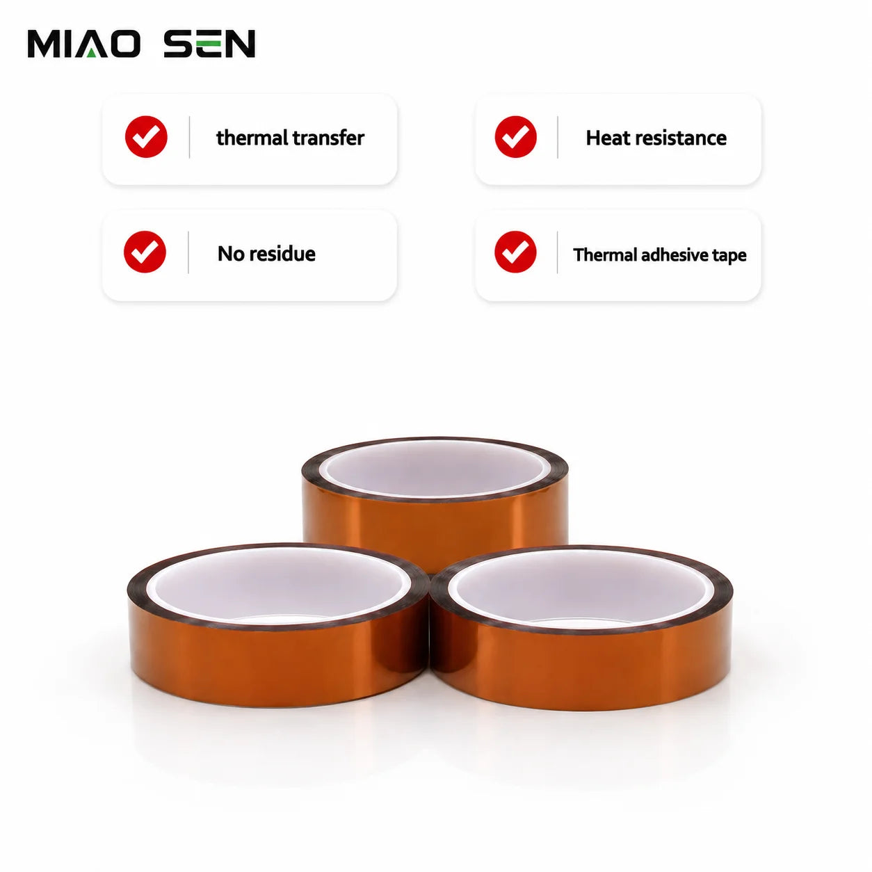 Kaptons High Temp Resistant Double Die Cut Heat Tape Professional Polyimide Tape CPU Protection 3D Printer Work Surface PCB