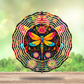 Cross-Border New Product Geometric 3D Wind Spinner Outdoor Metal Craft Garden Hanging Decoration Stylish Windmill Wind Chime