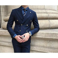 New High Quality Groom Formal Wedding Double Breasted Tuxedos Men Suits Top Lapel Business Suits Prom Party Sets(Jacket+Pants)