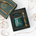 Giveaway Mini Gifts Exquisite Warm with Lid Spoon Gift Boxed Mug for Office Home Milk Coffee Cup Wedding Guest