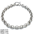 Fine 925 Sterling Silver Jewelry Men 7.5mm Rolo Chain Roll Necklace for Diy Jewelry Making
