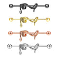 Snake Stainless Steel Industrial Barbell Earring Cartilage Earring Helix Tragus Studs Conch Daith Industrial bar Stud Pie