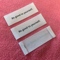 Professional End Fold Bleached Cotton Labelhandmade Organic Cotton Brand Label for Hoodies
