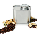 Factory Stock Wholesale Custom Silver Tea Coffee Bean Cans Rectangular Food Packaging Containers with air Valve Tin Cans