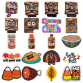 Customized Wholesale Autumn 2D Diy Clog Sandal Accessories Turkey Shoes Decorations Cinnamon Toast Crunch Shoe Charms