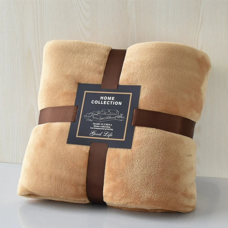 Foreign Trade Autumn and Winter Flannel Thickened Small Blanket Coral Fleece Cover Blanket Flannel Bed Sheet Gift Wholesale