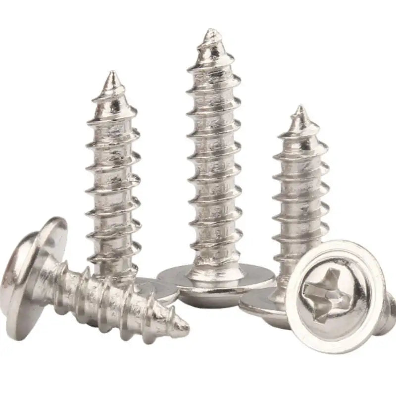 All Type Modified Truss Head Cross Stainless Steel Phillips Self Tapping Wood Screw 6mm Truss Head With Nut Clip MegaBDM