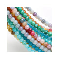 Wholesale 8mm Round Loose Glass Beads in Bulk Handmade Crackle Crystal Lampwork Glass Beads for Bracelet DIY