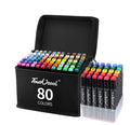 Permanent Markers 80 Assorted Colors Pen Set Sketch Pencil Set Art Marker Set of 168 Touch Markers Different Writing Materials