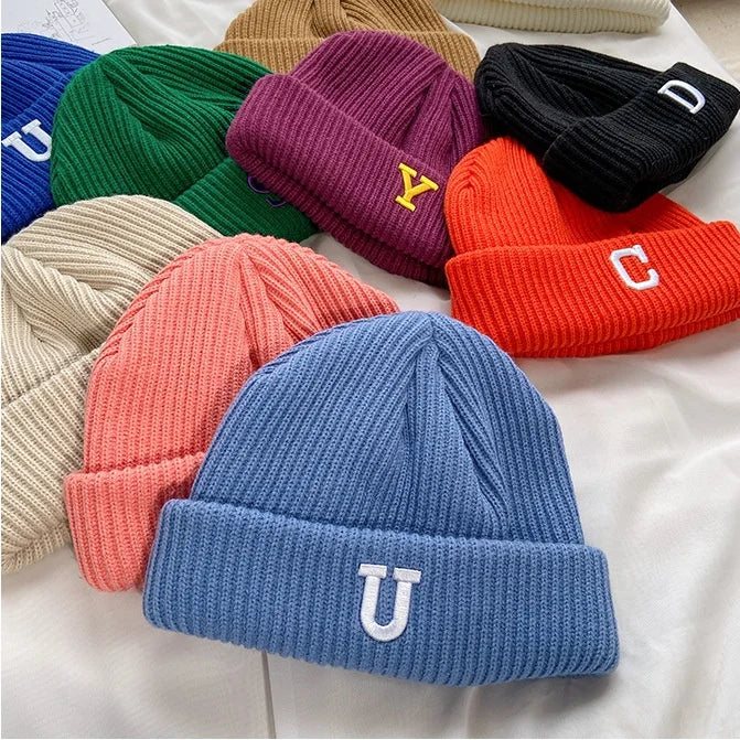 Custom Unisex Beanies Multi-color Beanie Winter Beanie Hat Knitted Hat for Men and Women