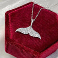 CAOSHI Romantic Silver Plated Jewelry Women Brilliant Zircon Diamond Fish Tail Pendant Necklace Charms Mermaid Tail Necklace